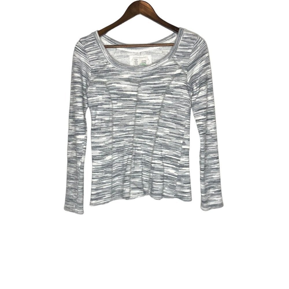 Anthropologie Saturday Sunday Grey and White Sweater Size Small